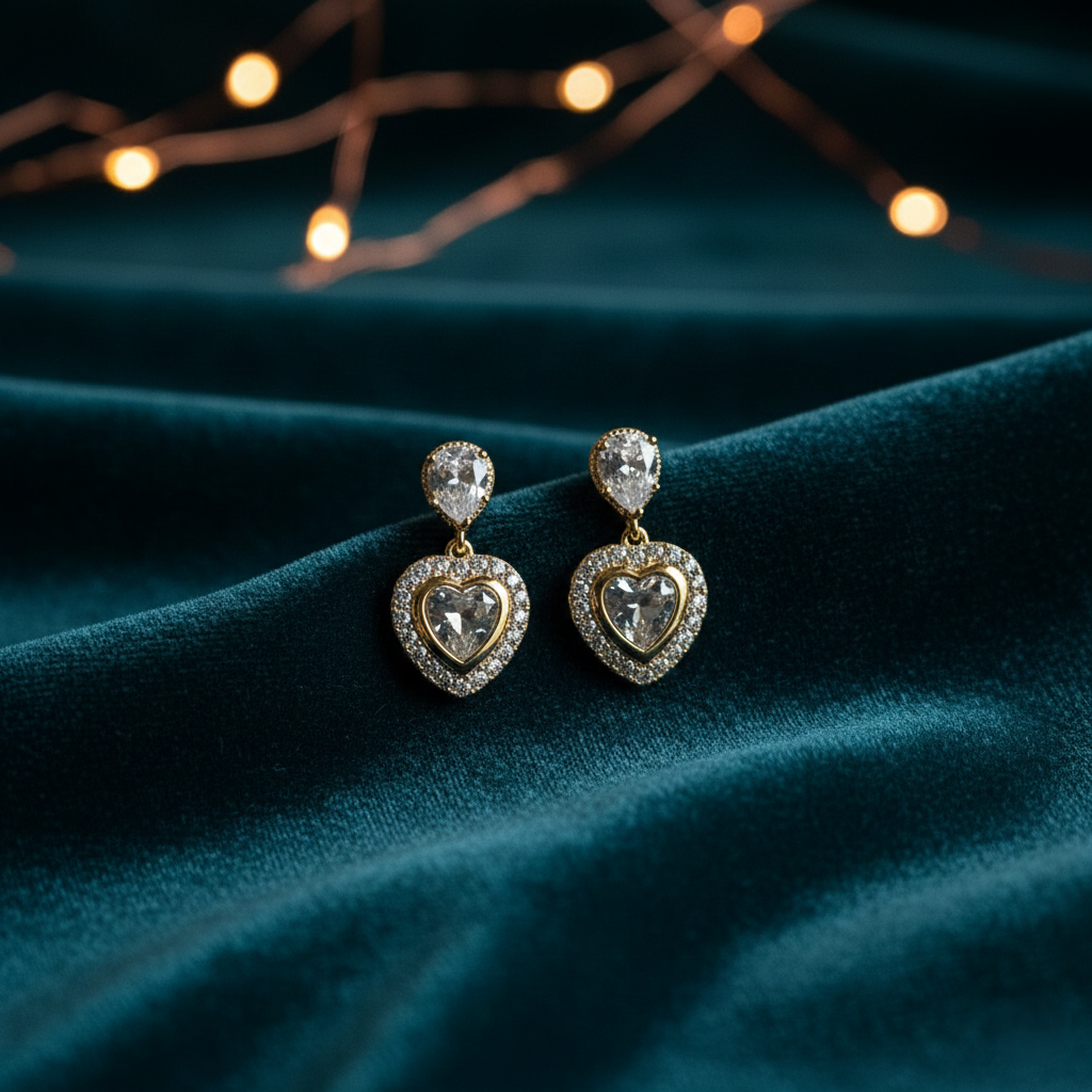 Heart Earrings - Gold